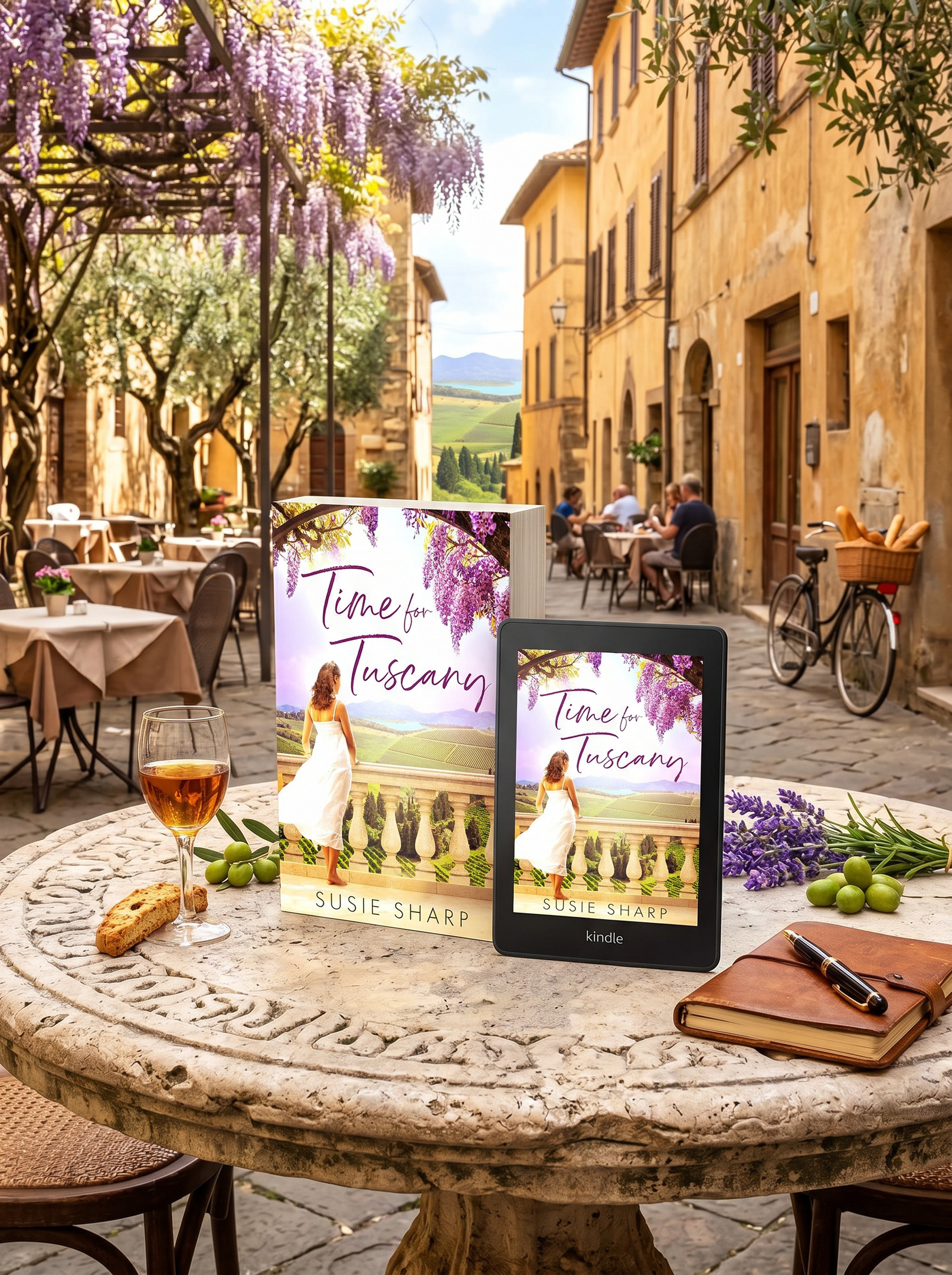Time For Tuscany book cover by Susie Sharp — women's fiction set in Tuscany